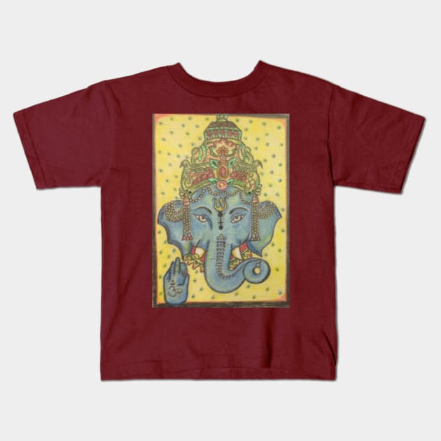 Ganesha Kids T-Shirt by ChaChaDivineArt